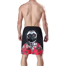 Хип-хоп бордшорты 3D принтом собачка, собака Для мужчин летние пляжные шорты для мальчиков Hipster Короткие штаны Одежда bermuda masculina