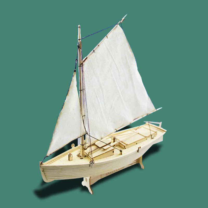 free shipping flattie assembly model classical wooden sailing sloop