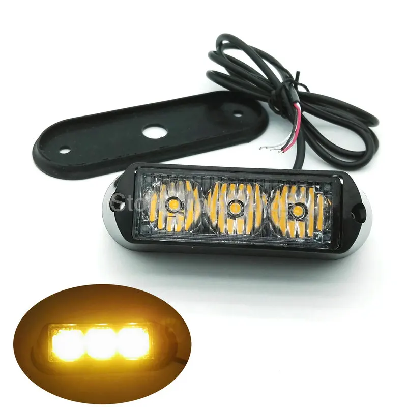 2pcs * 3 led 12V 24V Car Truck Flash fog light, Emergency Warning Light