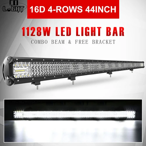 CO LIGHT 16D Lens 4-Rows 264W 336W 480W 696W 1128W Led Light 4x4 Offroad Bar Combo Led Bar for Offroad 4WD Truck Trailer 12V 24V - Цвет: 16D 44inch 1128W