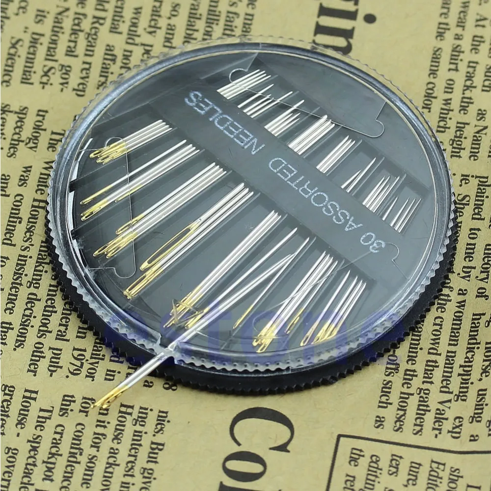

30PCS Assorted Hand Sewing Needles Embroidery Mending Craft Quilt Sew Case