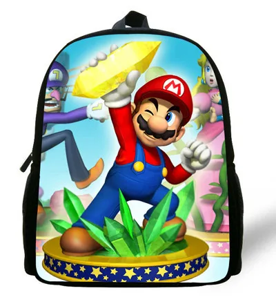12-дюймовый Mochila Марио школьная сумка для мальчиков мультяшный рюкзак Марио книжные сумки для девочек