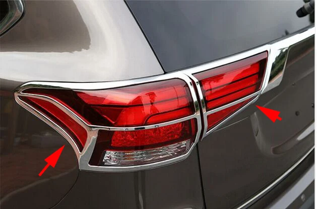 Для Mitsubishi Outlander Высококачественная ABS хромированная лампа для фары заднего света накладка