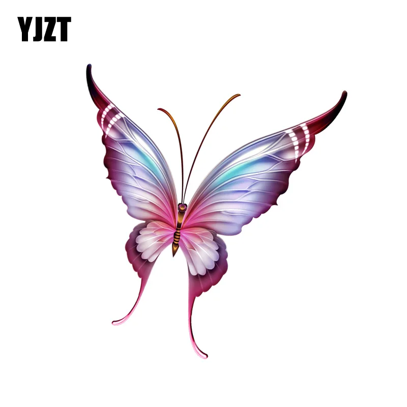 Yjzt 13.8cm*15.4cm Pattern Animal Butterfly Pvc Motorcycle Car Sticker 1100671 Car Stickers
