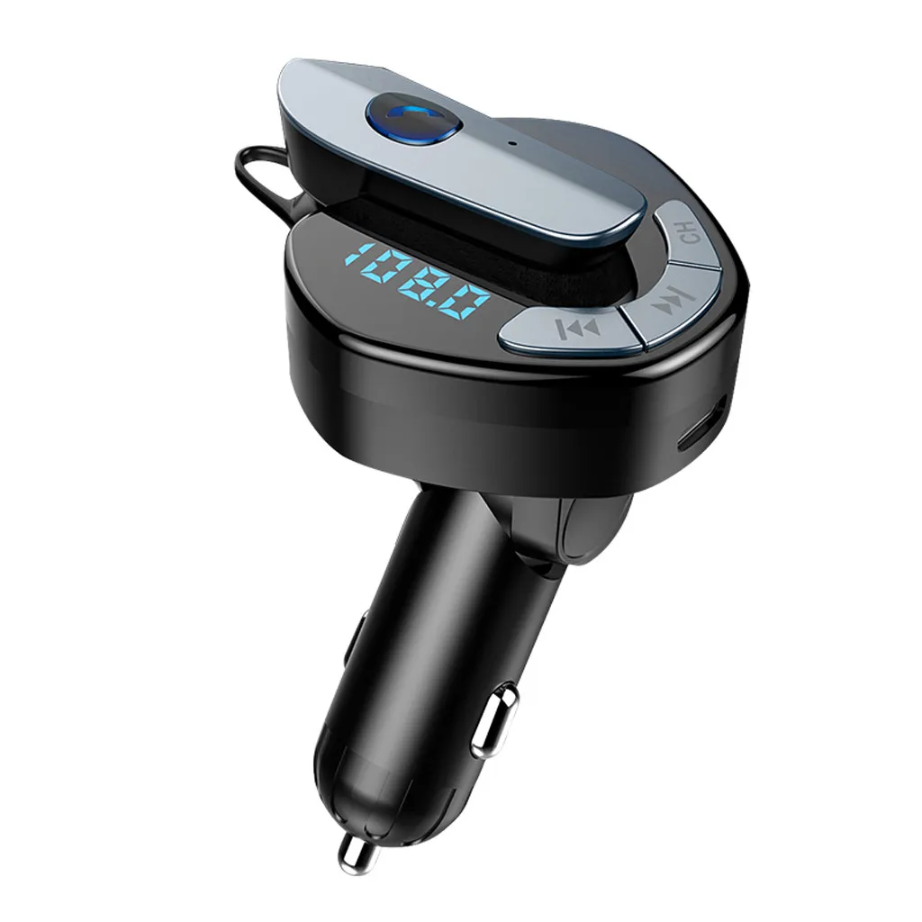 Автомобильный FM передатчик Bluetooth плеер с гарнитурой автомобильное зарядное