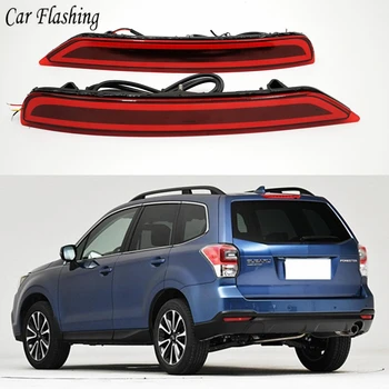 

Car flashing 2PCS For Subaru Forester 2008-2018 LED Rear Bumper Reflector Light Red Car Driving Brake Fog Trim Molding Tail Lamp