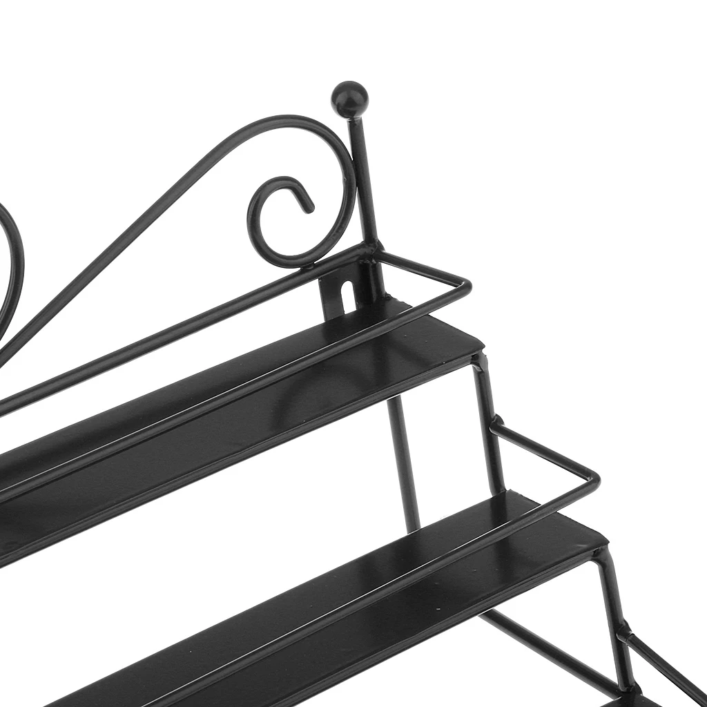 MagiDeal 3 Tier Metal Heart Nail Polish Organizer Wall Mounted Display Stand Professional Useful Tool