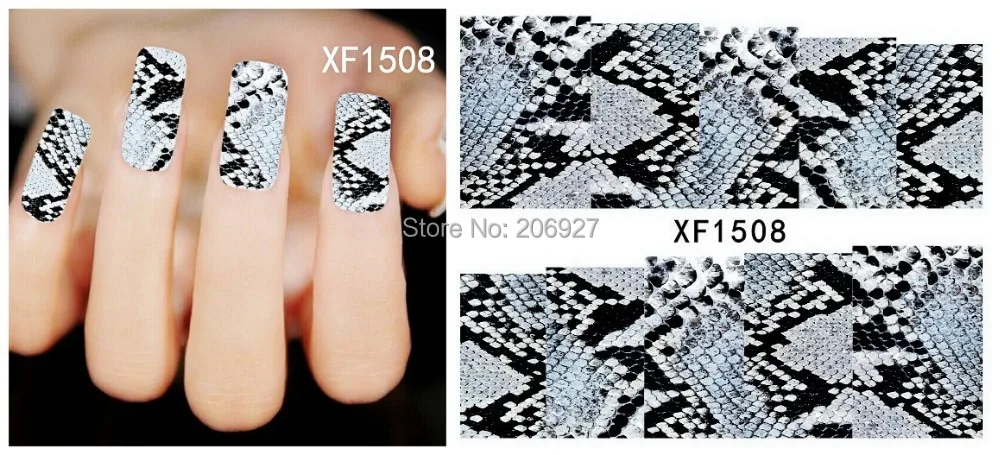

2PCS XF1508 Cartoon Snake Prints Nail Art Water Decal Nail Water Transfer Sticker