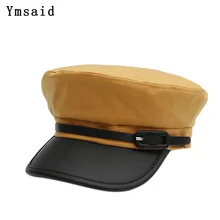 Осенняя шляпа женская летняя гладкая шляпа летняя мужская женская армейские кепки модная женская восьмиугольная шляпа Военная кепка газетчика