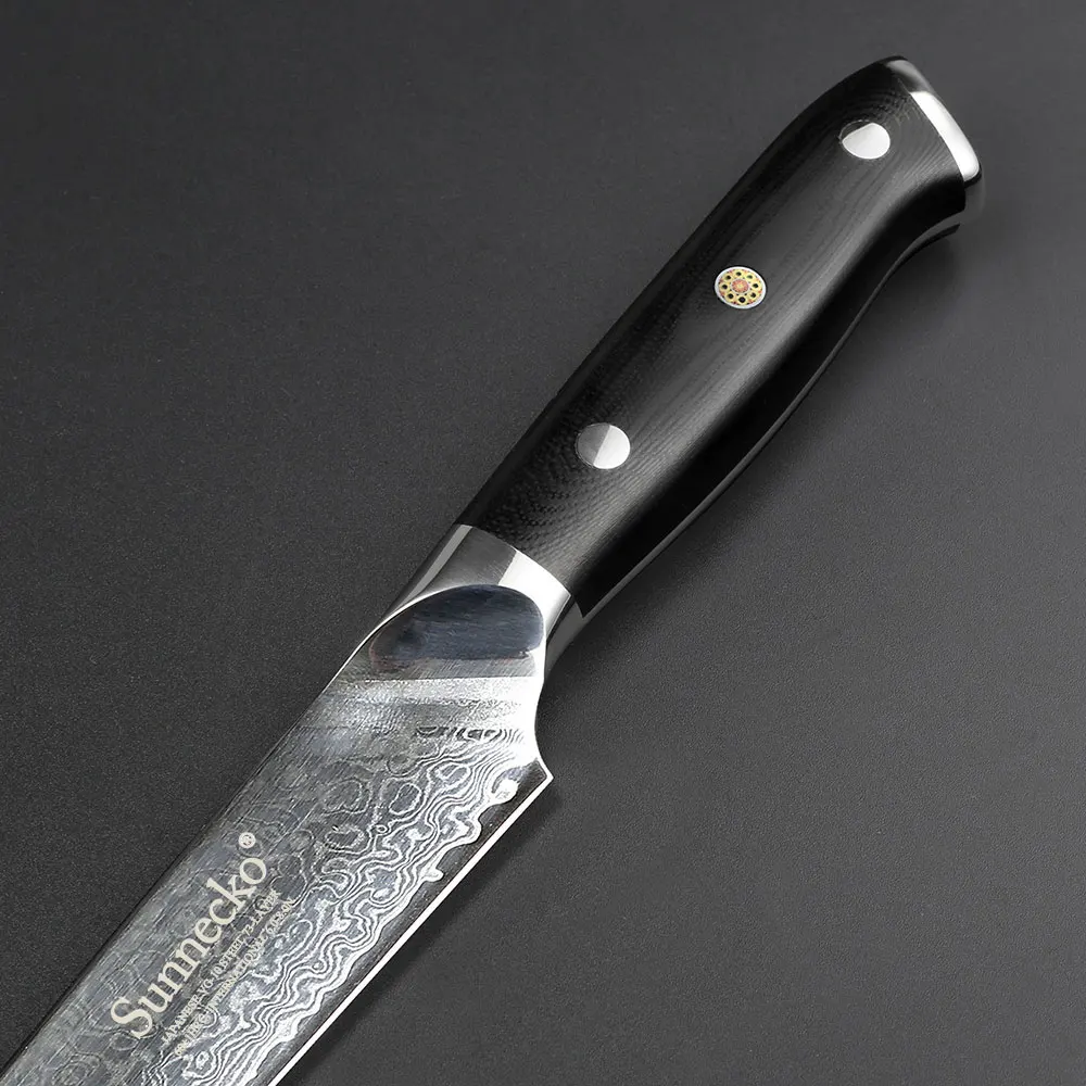 SUNNECKO 5 шт. набор кухонных ножей шеф-повара для очистки хлеба Santoku универсальный нож японский Дамаск VG10 сталь инструменты для приготовления пищи G10 Ручка