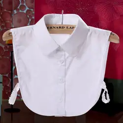 1 шт. для женщин Однотонная рубашка хлопок кружево воротники-обманки белый и черный блузка Винтаж Съемная одежда интимные аксессуары