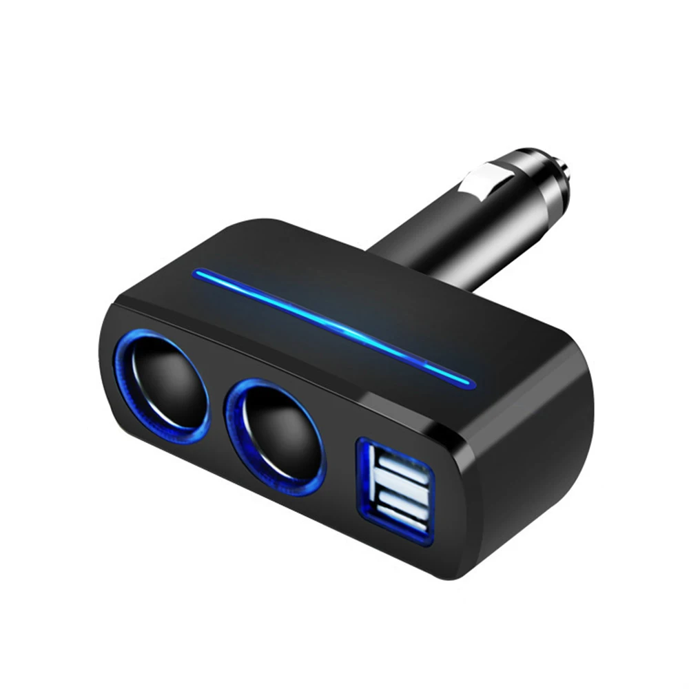 

Universal 2 Ways Car Auto Cigarette Lighter Dual USB Charger socket power adapter 2.1A / 1.0A 80W Splitter Charger 12V/24V DY085