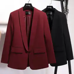 2018 осень деловой Блейзер Для женщин Бизнес костюм тонкий куртка с длинными рукавами костюмы офис ПР маленький костюм