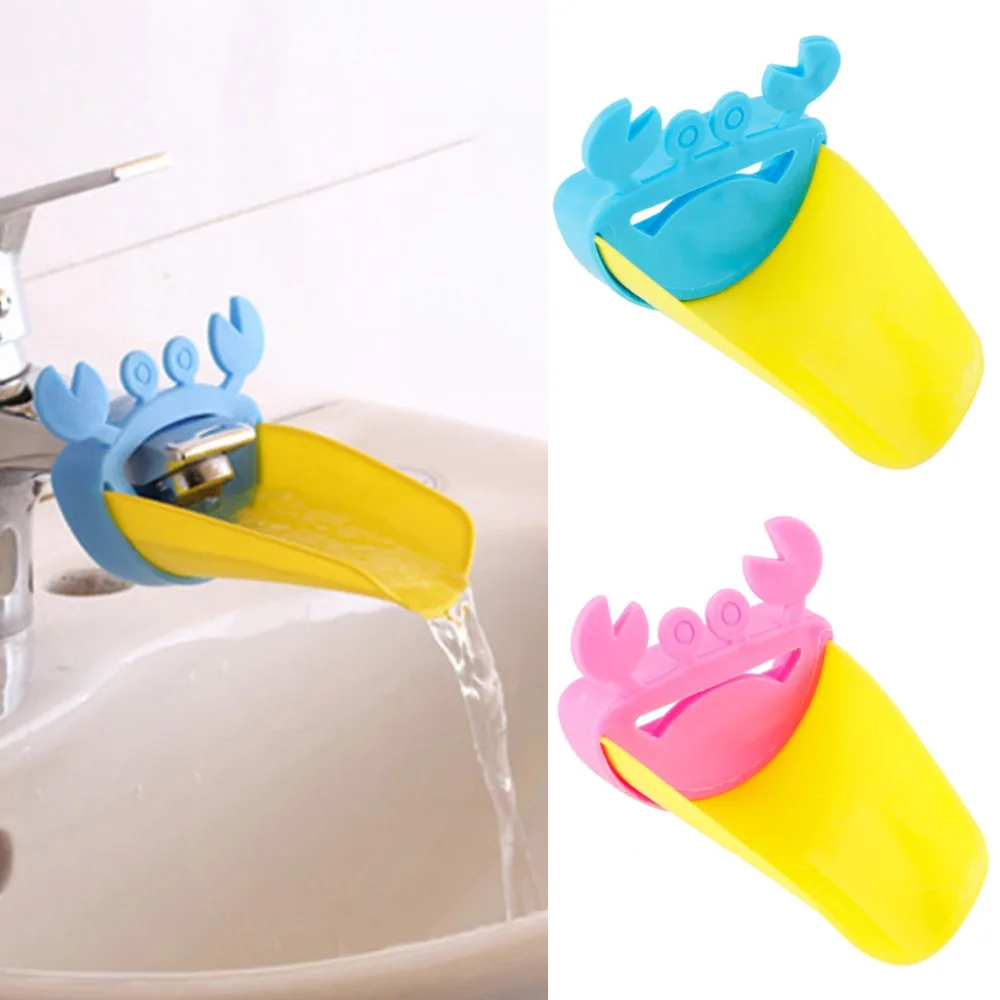 

Bathroom Water Faucet Extender Sink Handle Extension Crab Shape Baby Bath Tap Hand Wash Fun Washroom Supplies Kid Children