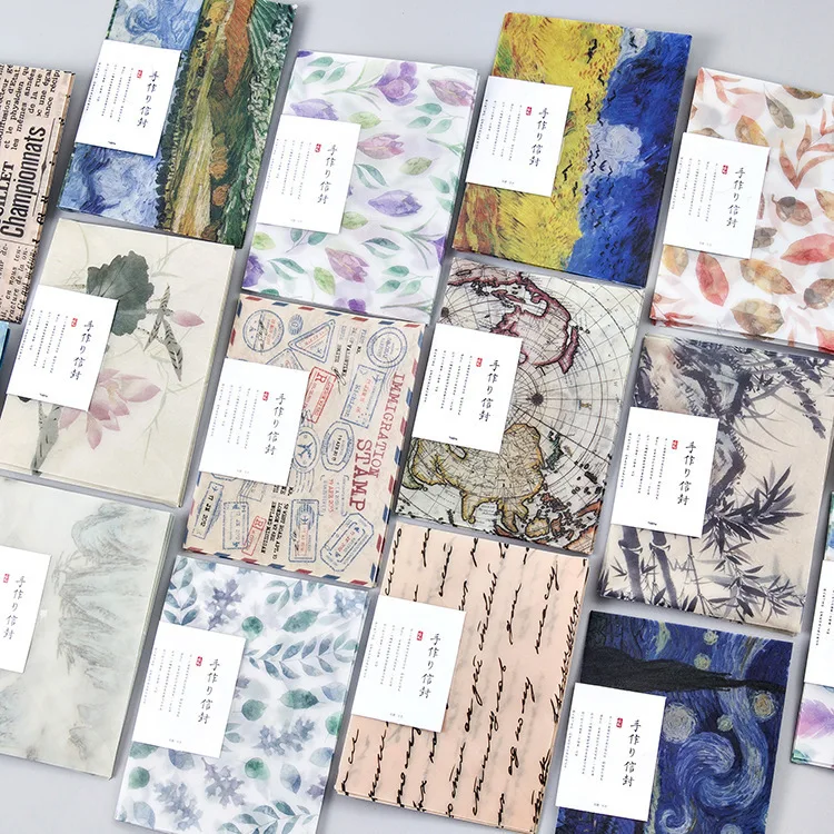 

3 Envelopes & Sealing Stickers/Pack Creative Cute Series Parchment Paper Envelope Gift Korean Stationery