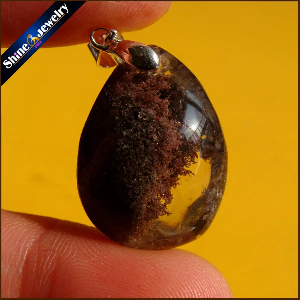 

Direct Selling Natural Drop Bijoux Green Phantom Garden Quartz Crystal Pendants Stone Beads Diy Jewelry For Women IS987