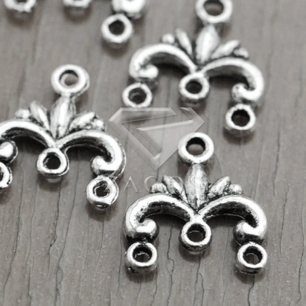 

100Pcs Antique Silver Tibetan Silver Tone 13x12x2mm Links Zinc Alloy Connectors Jewellry Making Findings TS3298