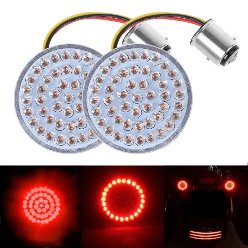 

2Pcs 1157 LED Turn Signals Light Inserts For Ha rley Sportster Electra Glide Dyna FLSTF CVO
