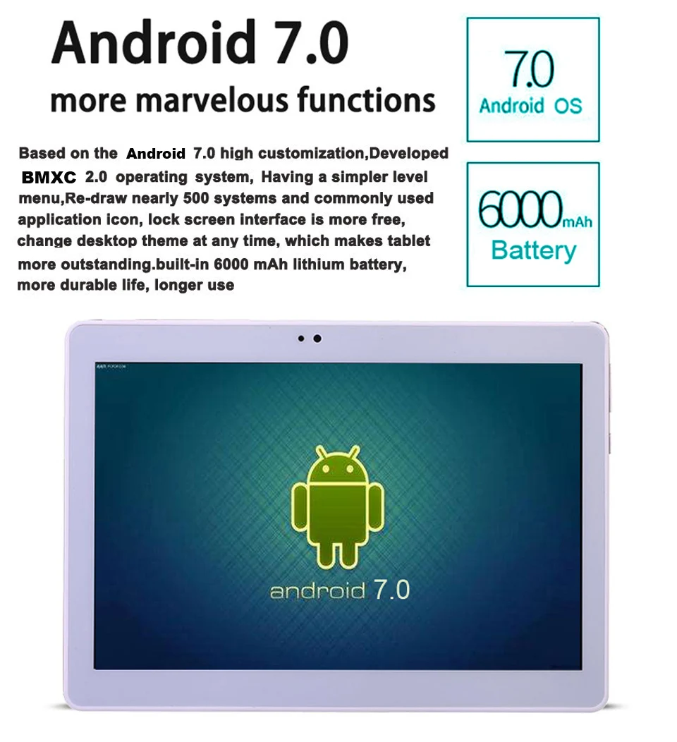 Бренд 10.1 дюймов планшетный ПК Android 7.0 Octa core 4 г Планшеты 1920*1200 HD WI-FI GPS металла планшетный ПК S Bluetooth детей Tablet 10 планшетный компьютер ноутбук планшет 10 дюймов