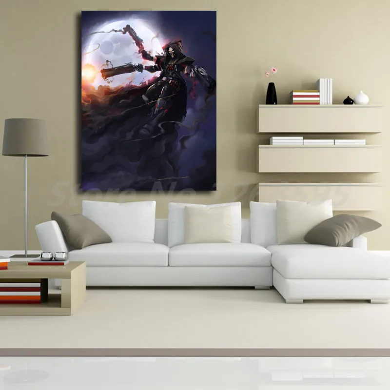 Reaper Death Blossom Overwatchs Art Wallpaper Canvas Posters Prints Wall Painting Decorative Picture Modern Home Decoration | Дом и сад