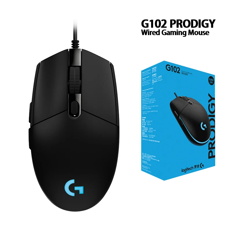 Оригинальная мышь logitech G403/G502/MX518/G402/G302/G102/G300s Проводная игровая мышь с поддержкой настольного компьютера/ноутбука Windows 10/8/7