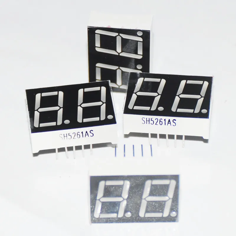 5pcs 7 segment LED Display Tube Digital 2-Bit 2-Character Common Cathode 0.56 Red LED Display 10pins Seven Segment 7-segmentos (2)