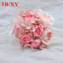 TRiXY B9 Потрясающие Свадебные украшения для подружки невесты Искусственные цветы розы цветы для свадебного букета романтический свадебный букет