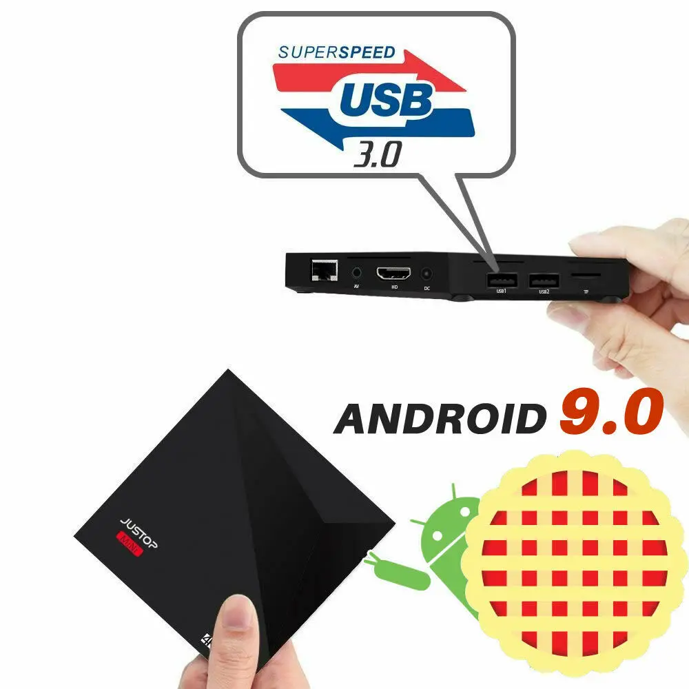 A5X четырехъядерный 2 ГБ+ 16 ГБ Android 9,0 пирог ТВ коробка HDMI медиа плеер 4 K HD wifi домашний Смарт ТВ