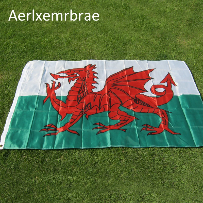 Бесплатная доставка 90х150 см Флаг плюса вельш красный дракон Cymru Великобритания