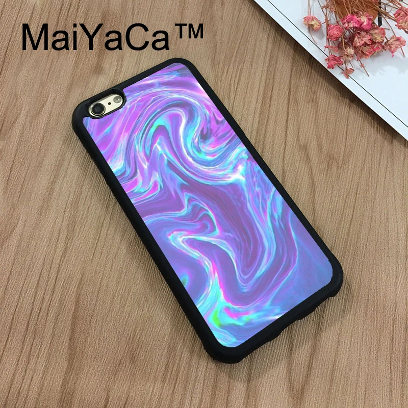 

MaiYaCa Holographic Pink For iPhone 8 Coque Luxury Full Protection Soft TPU Back Cover For iPhone 8 Phone Cases