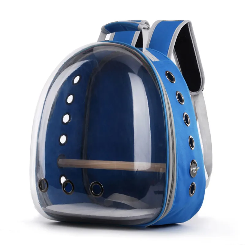 RFWCAK Pet рюкзак с попугаем птица переносная клетка для путешествий на открытом воздухе Удобная дышащая Растяжимая переноска Backbag космическая капсула - Цвет: Dark blue