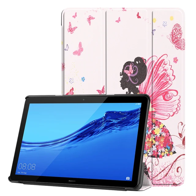 Чехол для huawei MediaPad T5 10,1 AGS2-W09/L09/L03/W19 планшет Funda Тонкий Стенд флип-чехол из искусственной кожи чехол s для huawei T5 10 чехол - Цвет: Nv Hai