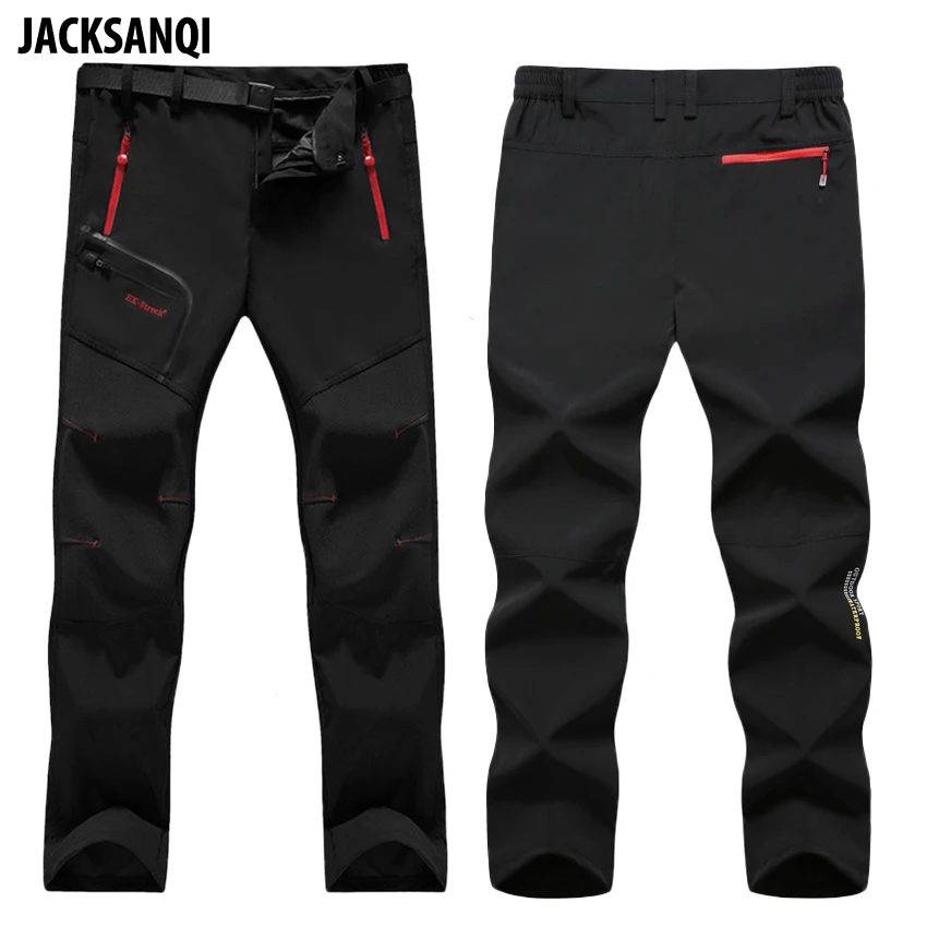 JACKSANQI 2018 hombres mujeres verano rápido secado rápido pantalones de senderismo transpirable deporte al aire libre Trekking Camping pantalones masculinos impermeables RA148