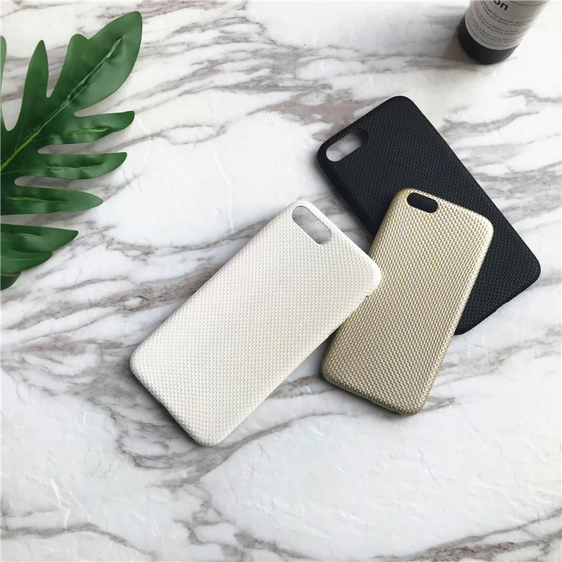 

LUDI New Exclusive Bussiness Plaid PU Case For iPhone 8 X 7 7plus Antiskid Gold White & Black back cover phone for 6 6s Plus