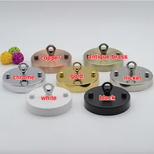 D100mm полированный Винтажный металлический потолочный в виде розетки с Зажим для шнура Ретро потолочный светильник фитинг