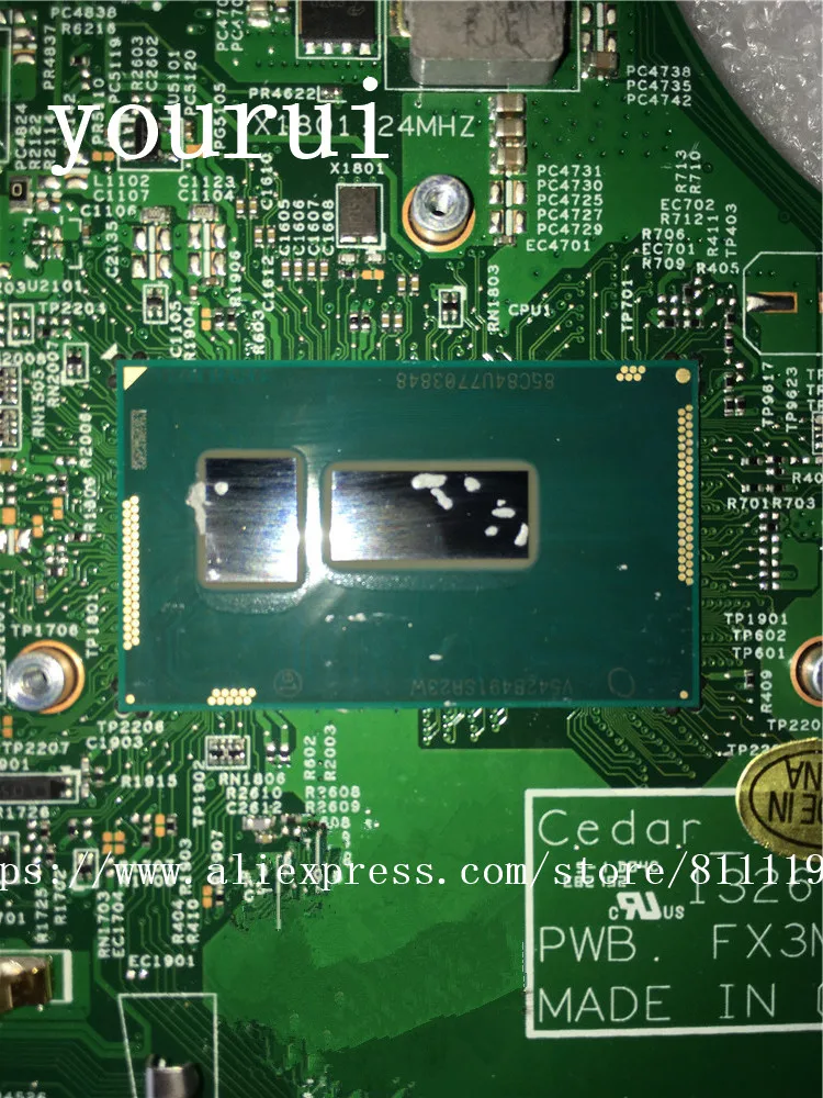 Yourui для Dell Inspiron 3542 3442 ноутбук для материнская плата V162V 0V162V CN-0V162V 13269-1 ПРБ; FX3MS REV; A00 i7-5500U Процессор Тесты ОК
