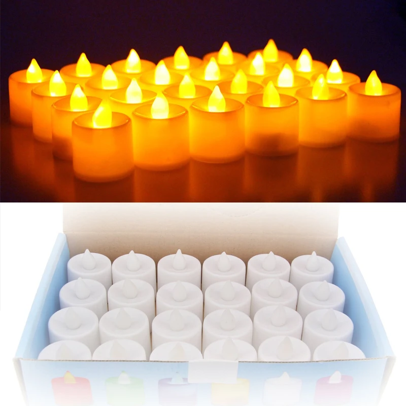 

24pcs/lot Flickering light include battery Remote Control LED Candle Electric chandelle party birthday candles