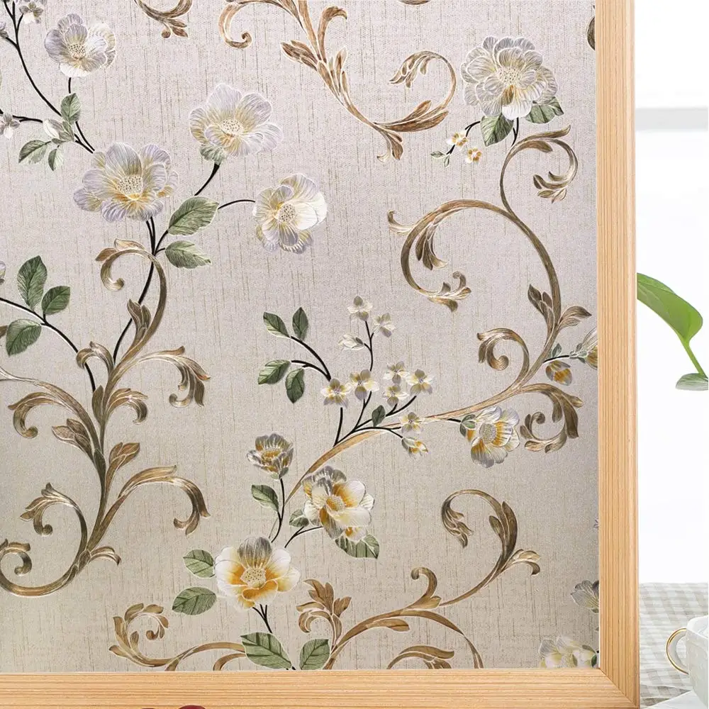 

Funlife 90x200cm Static Window Film Privacy Self-adhesive Window Sticker Decorative Window Tint Colored Removable Sun Blocking