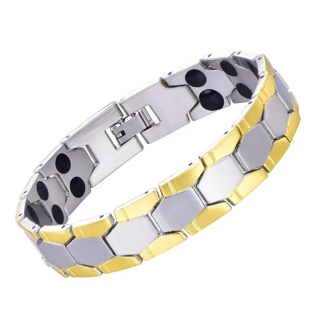 

Men Healing Magnetic Bracelet Stainless Steel Jewelry Bangle Mixed Health Care Elements Bracelet Magnetic Jewelry Hand Chain