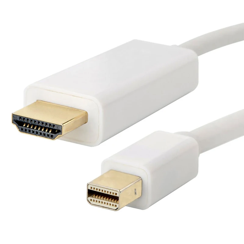 مصغرة موانئ دبي إلى HDMI كابل الذكور إلى الذكور الصاعقة DisplayPort إلى HDMI محول تحويل 1080 وعاء ل ماك بوك برو الهواء العارض كاميرا