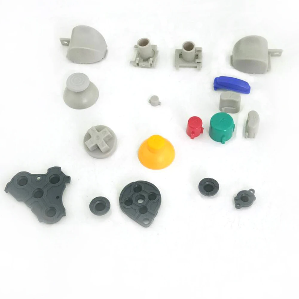 

Handle button 11 in 1 replacement ABXYZ button + thumb lever Chrome D-pad Mod kit for N-G-C controller