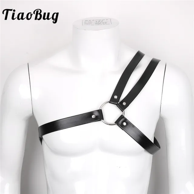 Price TiaoBug Men Lingerie Faux Leather Adjustable Bondage Belt One-shoulder Strap Body Chest Harness Hot Sexy Men BDSM Bondage Top Price TiaoBug Men Lingerie Faux Leather Adjustable Bondage Belt One-shoulder Strap Body Chest Harness Hot Sexy Men BDSM Bondage Top