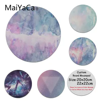 

MaiYaCa Custom Skin Cool Starry Marble High Speed New Lockedge Mousepad Size for 200x200x2mm and 220x220x2mm Round Mousemats