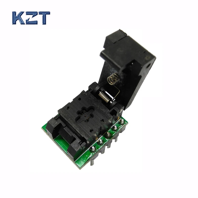 Программатор QFN8 DFN8 WSON8 разъем Pogo Pin Probe Adapter Pitch 0 5 мм IC Body Size 2x2 раскладушка тестовый