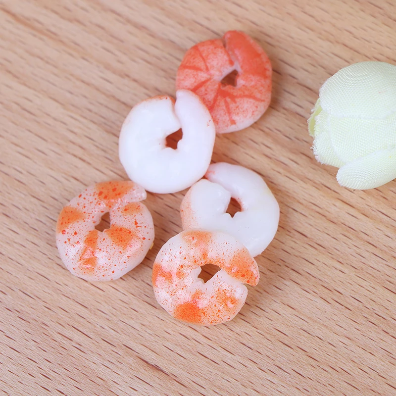 

Kids Kitchen Toys 1:12 Dollhouse Miniature Food Home Craft Ornament Mini Cartoon Miniature Decor Shrimp Doll Accessories 5 Pcs