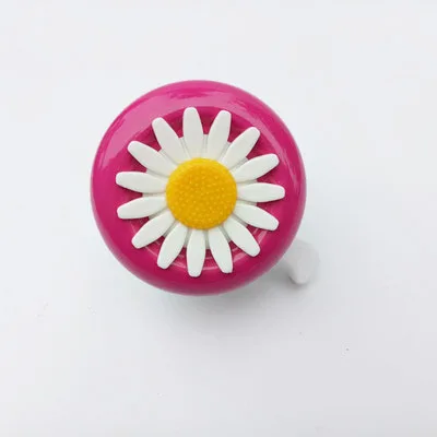 Cycling Ring Bike Bell Bicycle Alarm Daisy Flower Multi-color Funny Bicycle Horns Bike Kids Children for Handlebars - Цвет: rose white