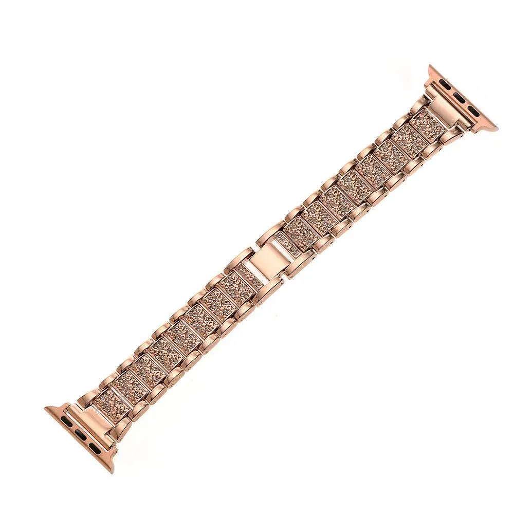 Браслет Joyozy из нержавеющей стали для Apple Watch 1, 2, 3, 38 мм, 42 мм, адаптер для iWatch серии 4/5, 40 мм, 44 мм - Цвет ремешка: copper gold