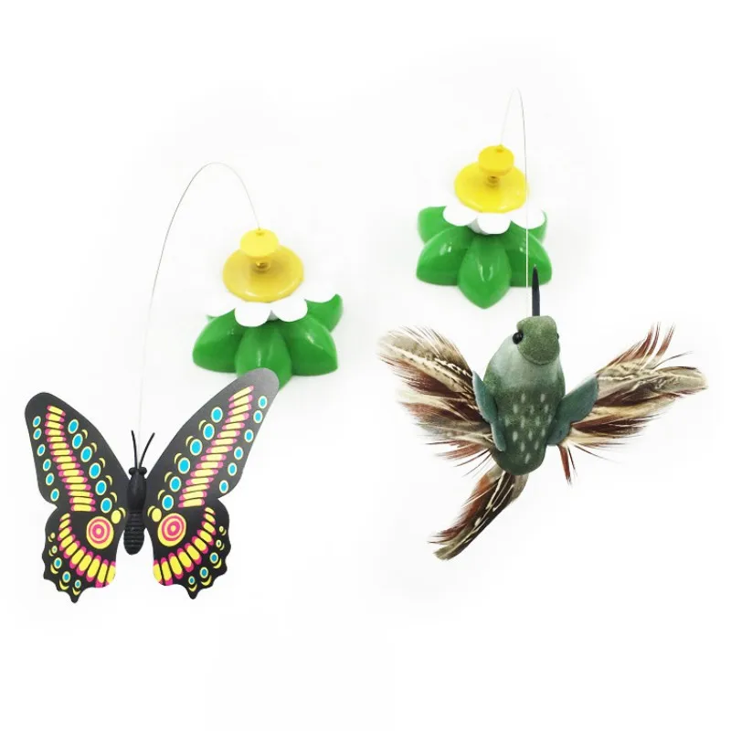 Электрическая вращающаяся красочная бабочка забавные игрушки для собак ...