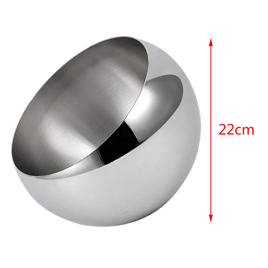 Stainless Steel Serving Bowl Fruit Salad Snacks Sugar Plate Ice Bucket Bowls Tableware Kitchen Dining