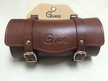 

gyes bag retro leather bag/bicycle saddle bag cow leather bag seat bag bike bag brown honey black color